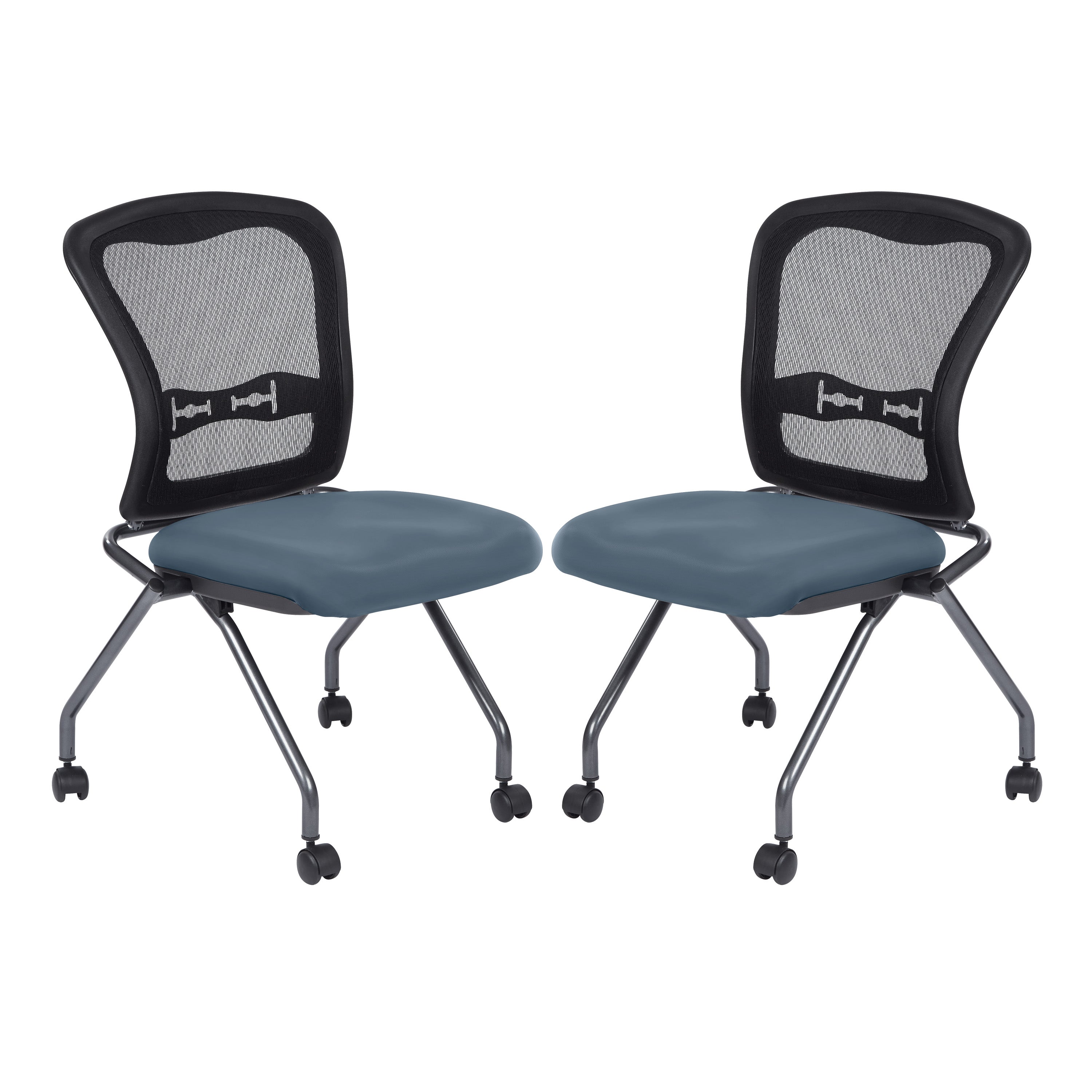 Deluxe Armless Folding Chair With ProGrid® Back